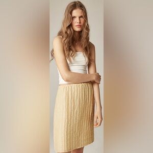 Textured Linen-blend Skirt, size 14